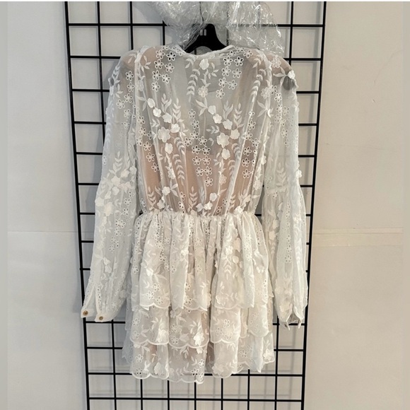 Bronx and Banco Tiered Floral Embroidered Dress - Picture 9 of 10